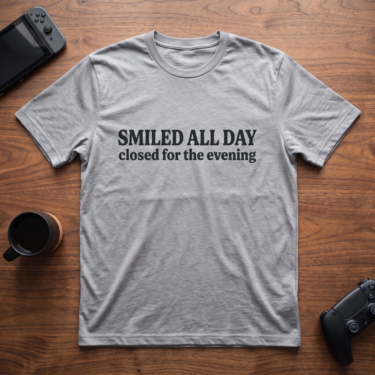 Smiled All Day T-Shirt - Sport Grey