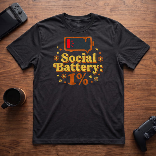 Social Battery Flowers - Black