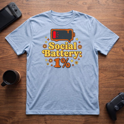 Social Battery Flowers - Light Blue
