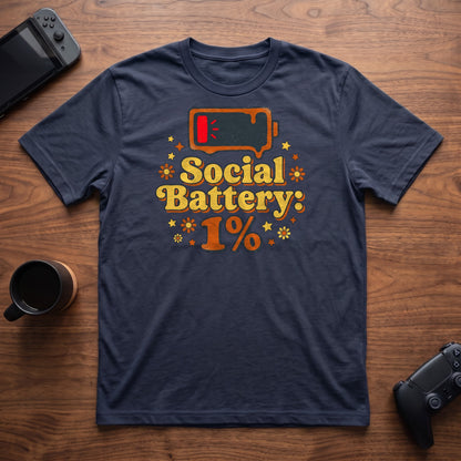 Social Battery Flowers - Navy