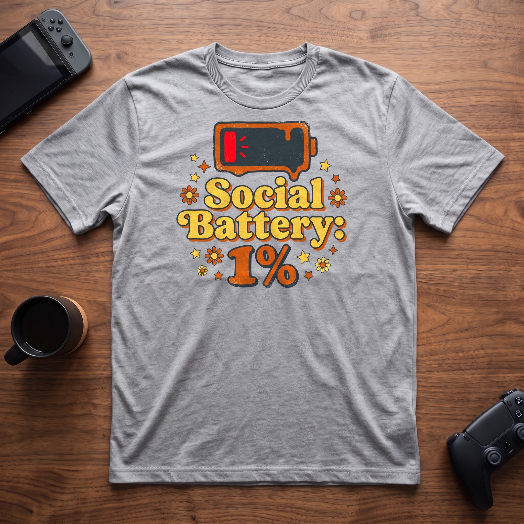 Social Battery Flowers - Sport Grey