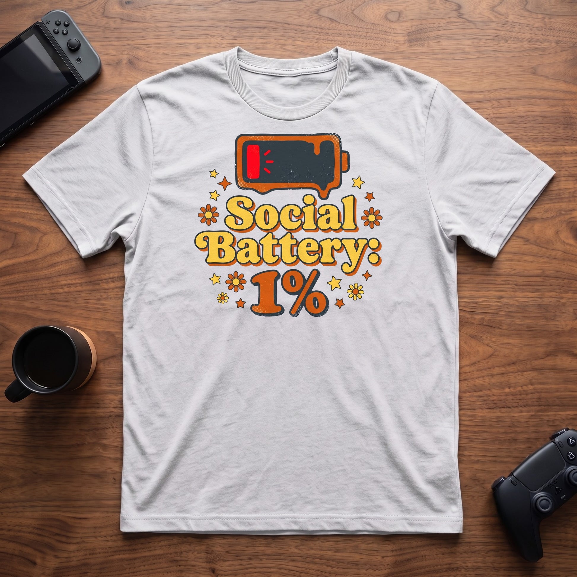 Social Battery Flowers - White