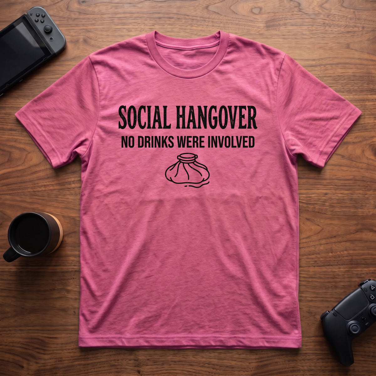 Social Hangover T-Shirt - Heather Berry