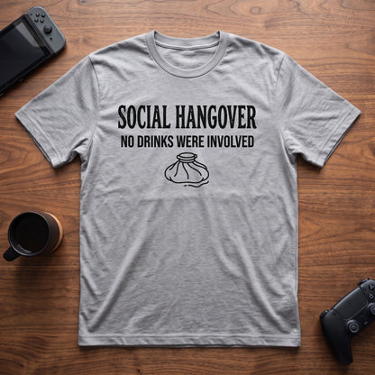 Social Hangover T-Shirt - Sport Grey