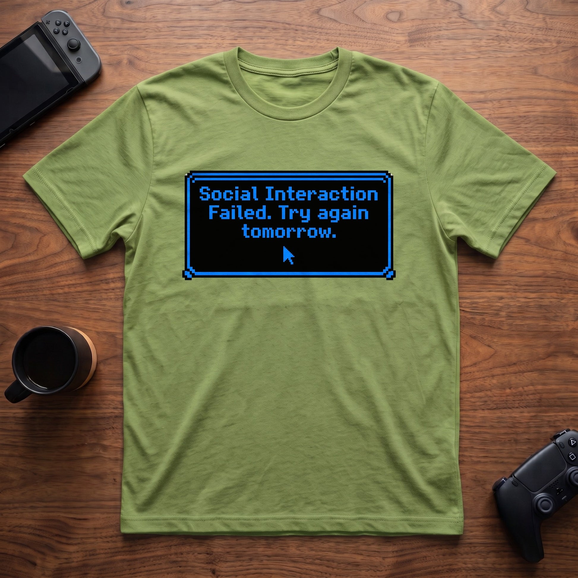 Social Interaction Failed T-Shirt - Lime