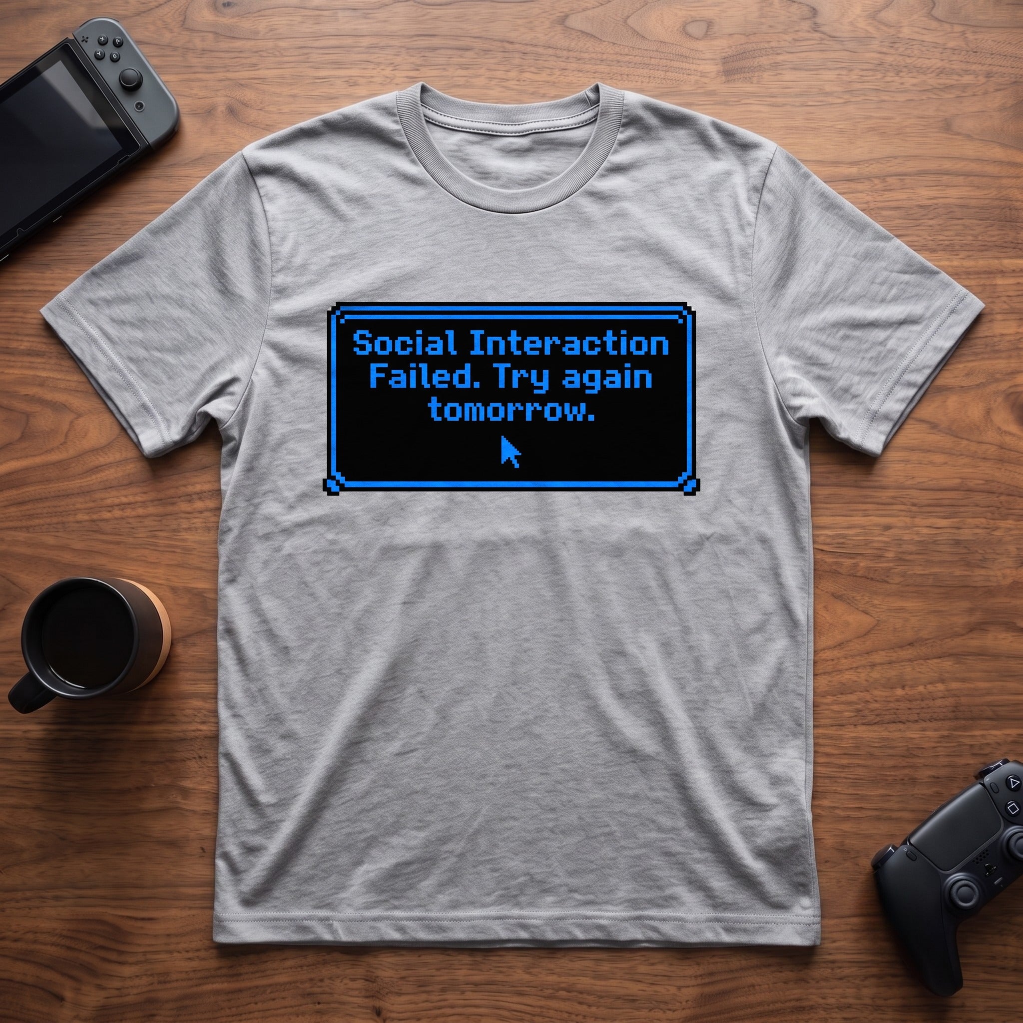 Social Interaction Failed T-Shirt - Sport Grey