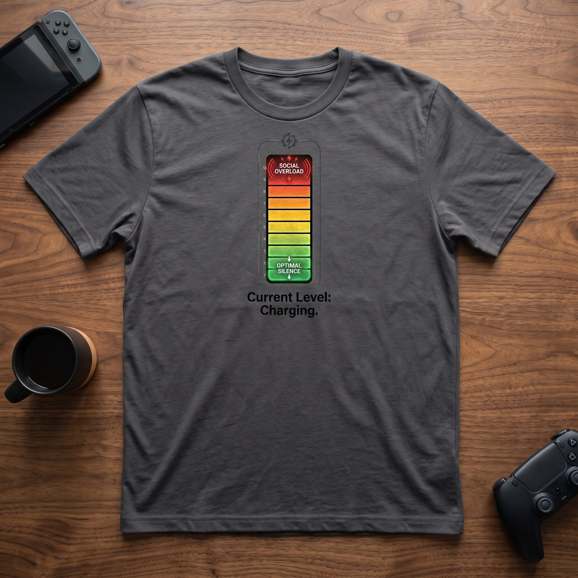 Social Overload T-Shirt - Charcoal