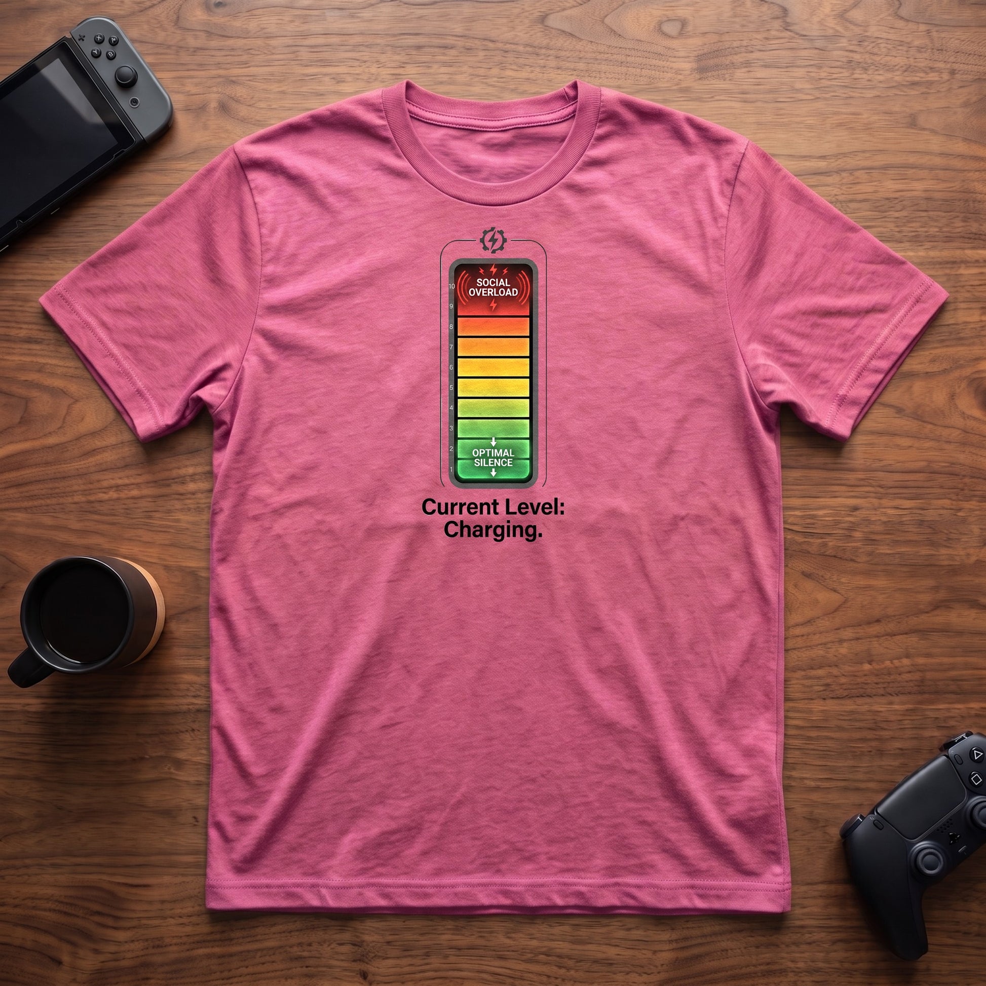 Social Overload T-Shirt - Heather Berry