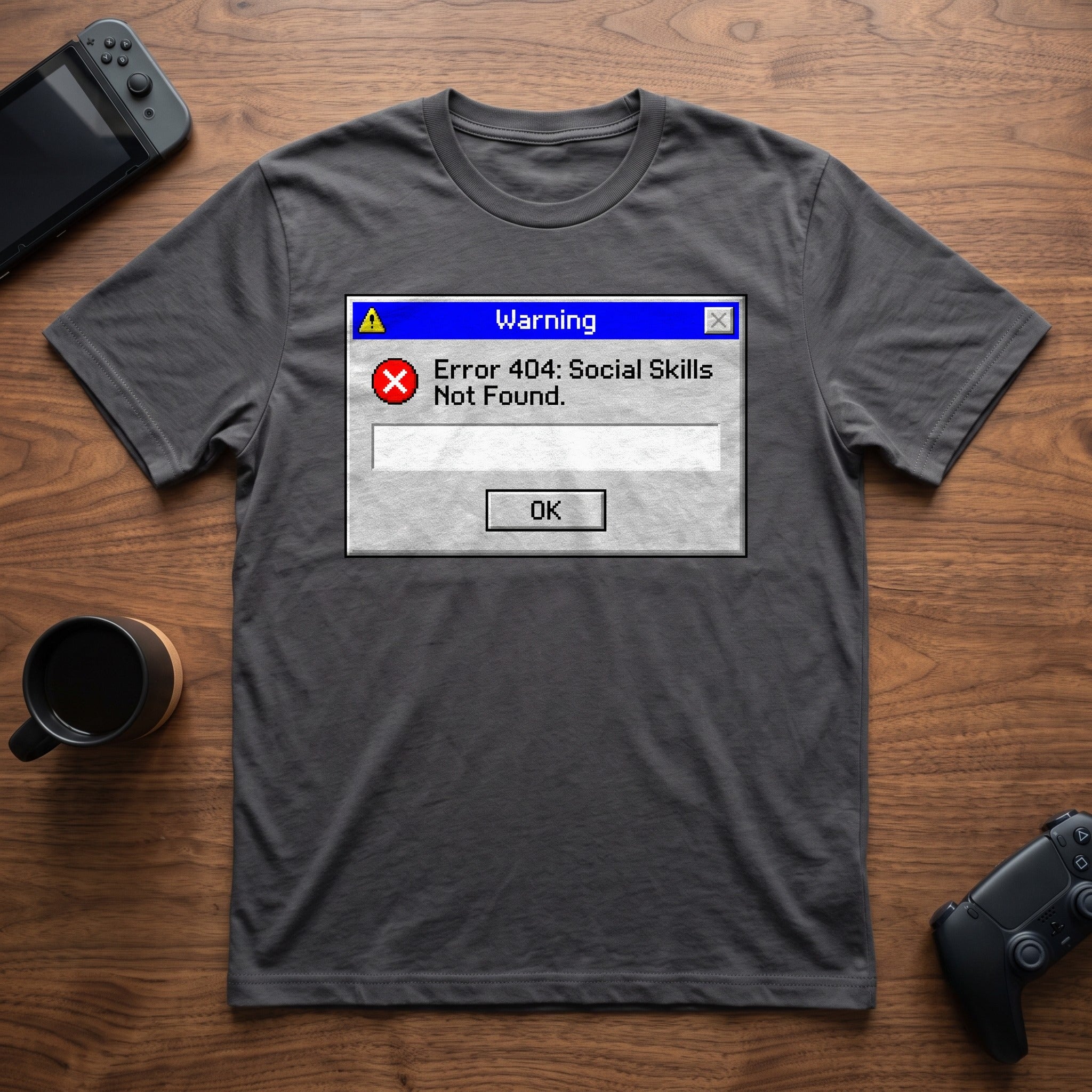 Social Skills Not Found T-Shirt - Charcoal
