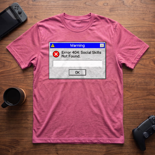 Social Skills Not Found T-Shirt - Heather Berry
