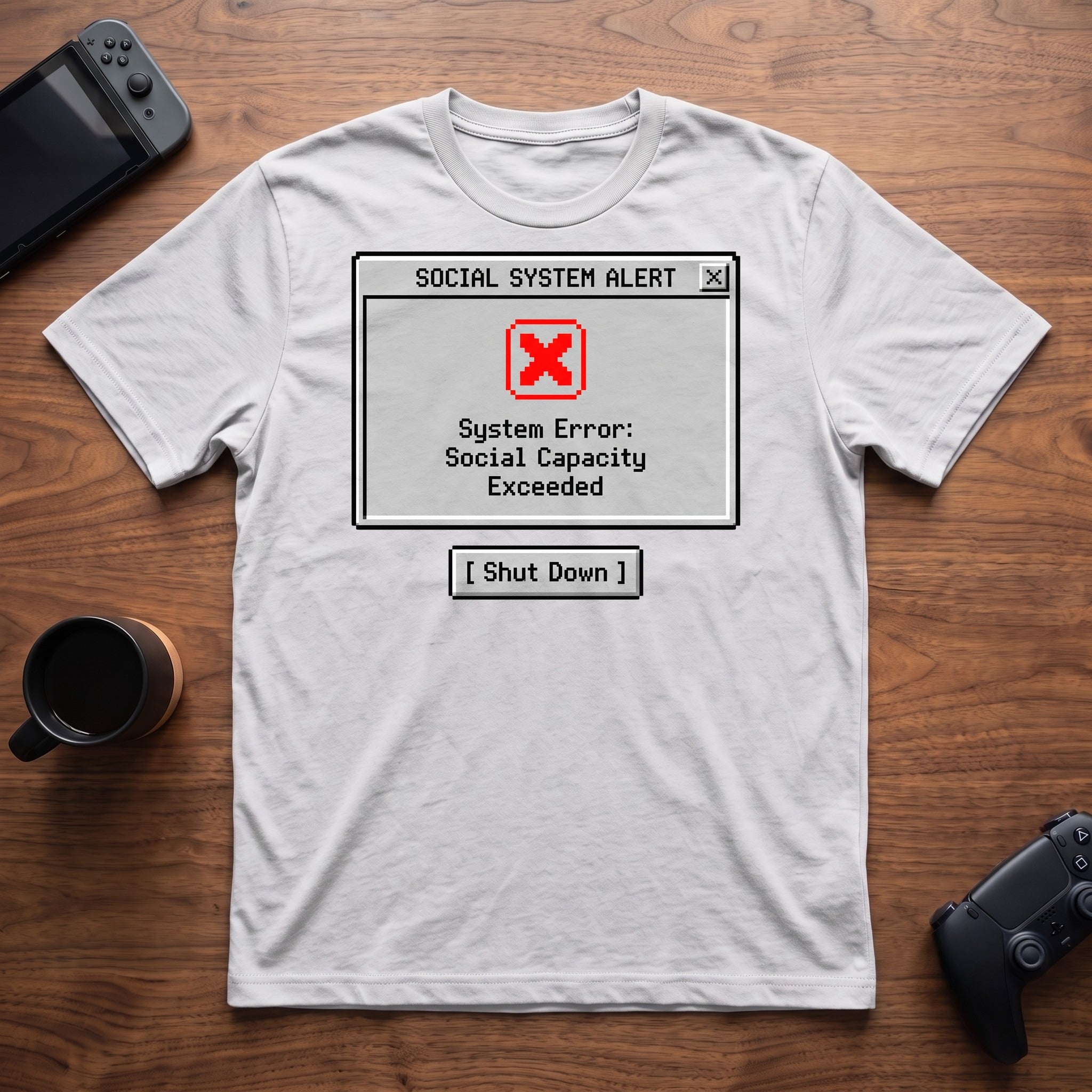 Social System Alert T-Shirt - White