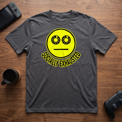 Socially Exhausted T-Shirt - Charcoal