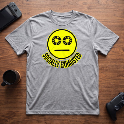 Socially Exhausted T-Shirt - Sport Grey