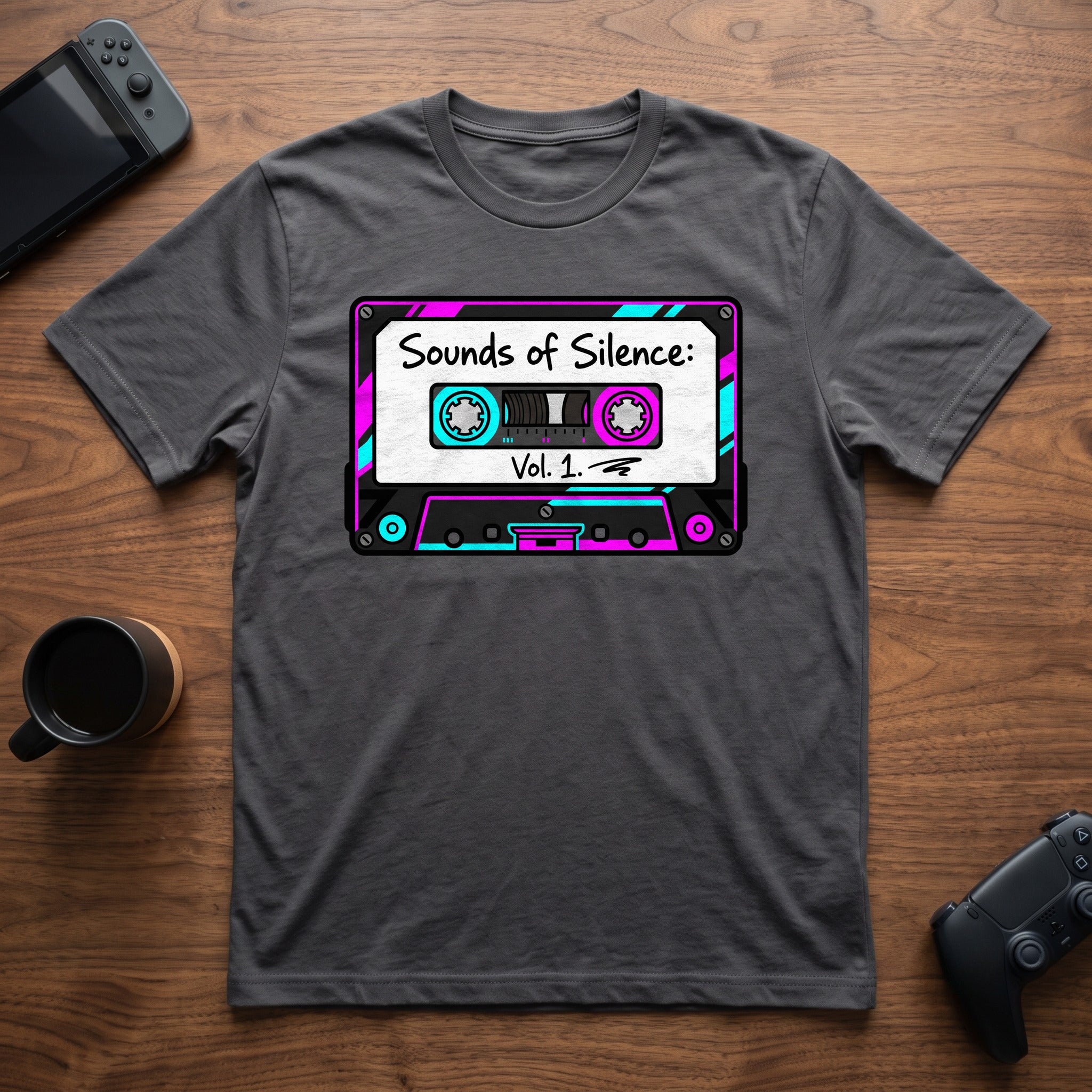 Sounds Of Silence T-Shirt - Charcoal