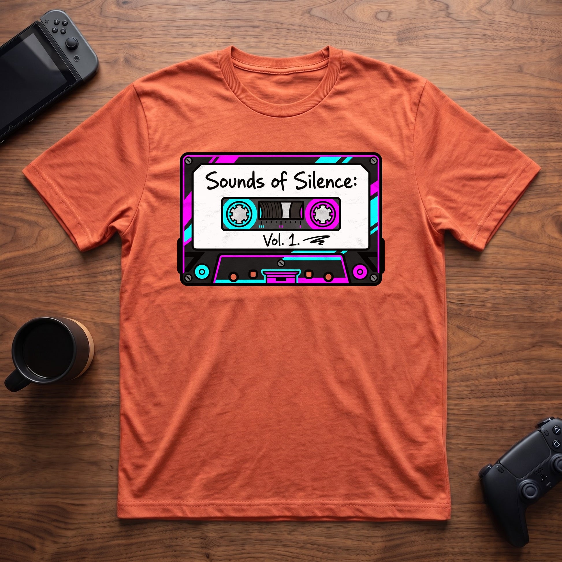 Sounds Of Silence T-Shirt - Heather Orange