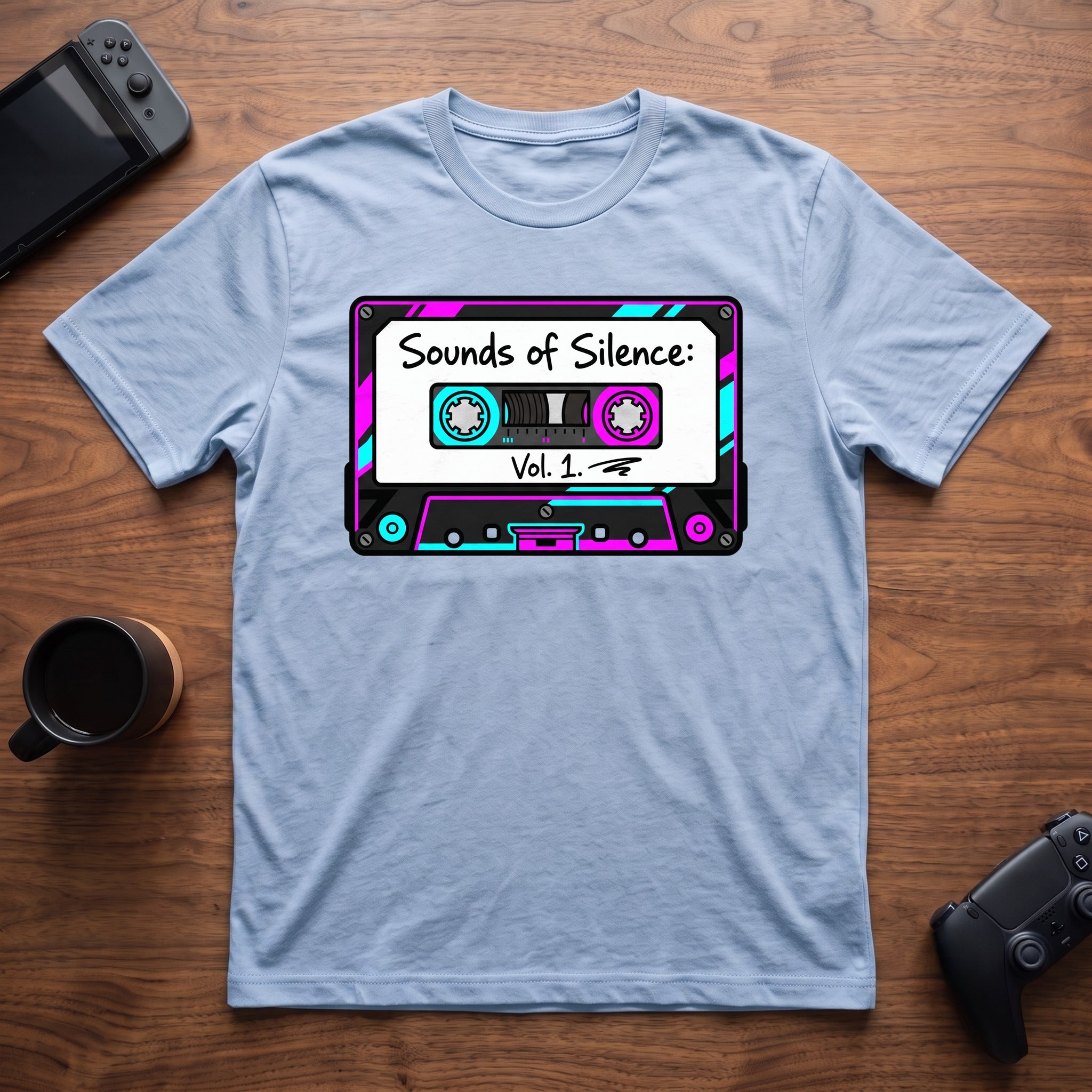 Sounds Of Silence T-Shirt - Light Blue