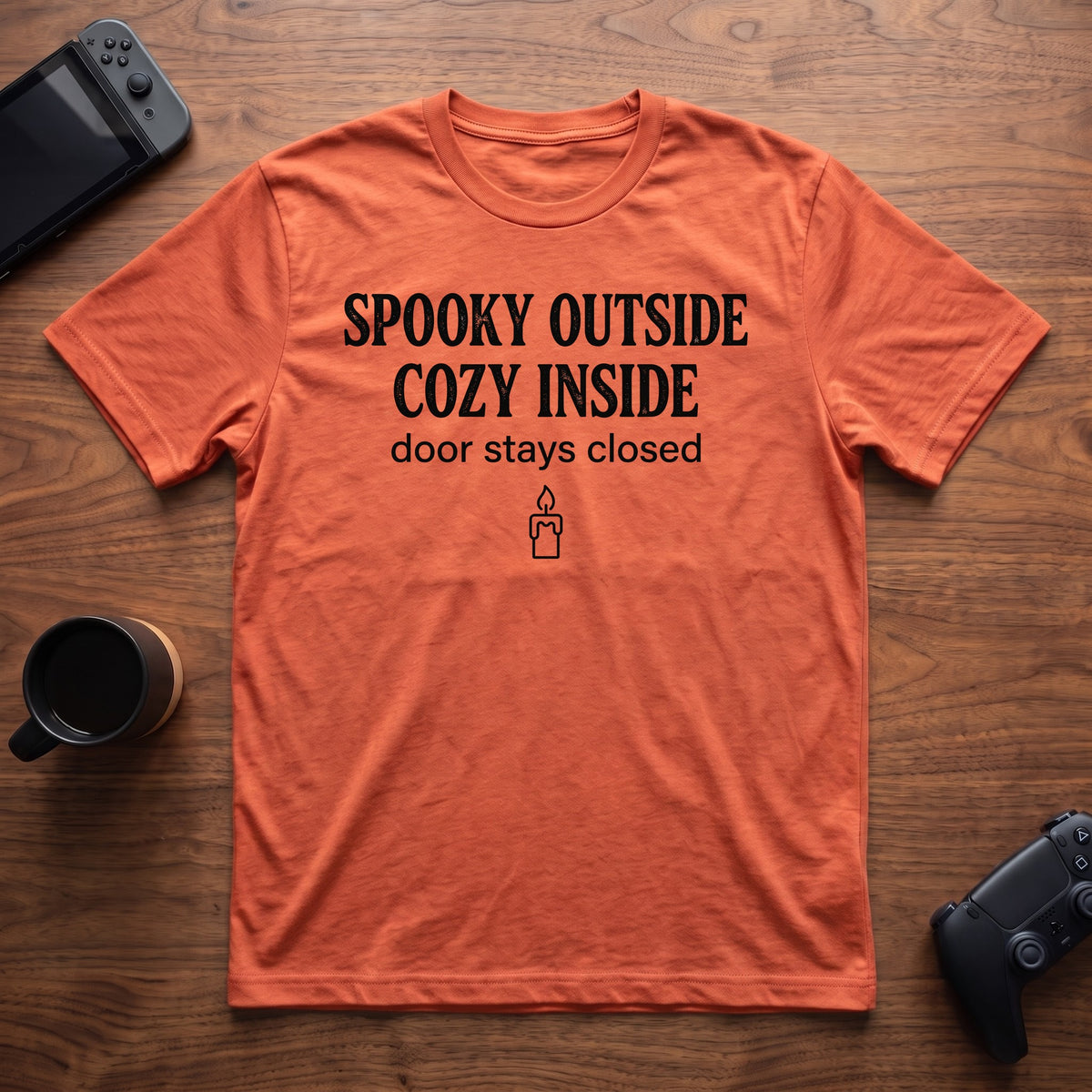 Spooky Cozy T-Shirt - Heather Orange
