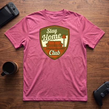 Stay Home Club T-Shirt - Heather Berry