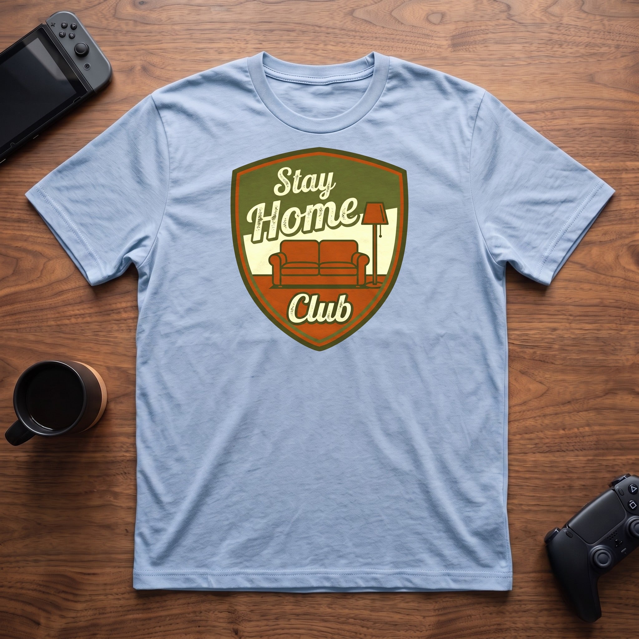 Stay Home Club T-Shirt - Light Blue