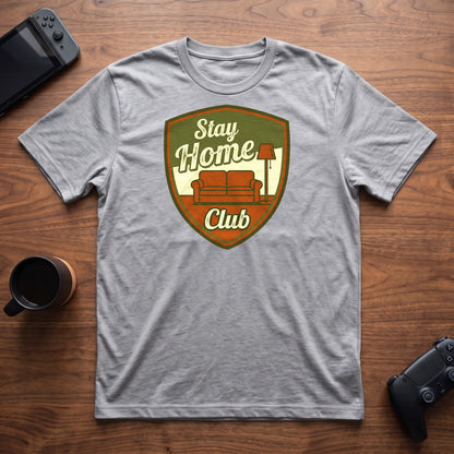 Stay Home Club T-Shirt - Sport Grey