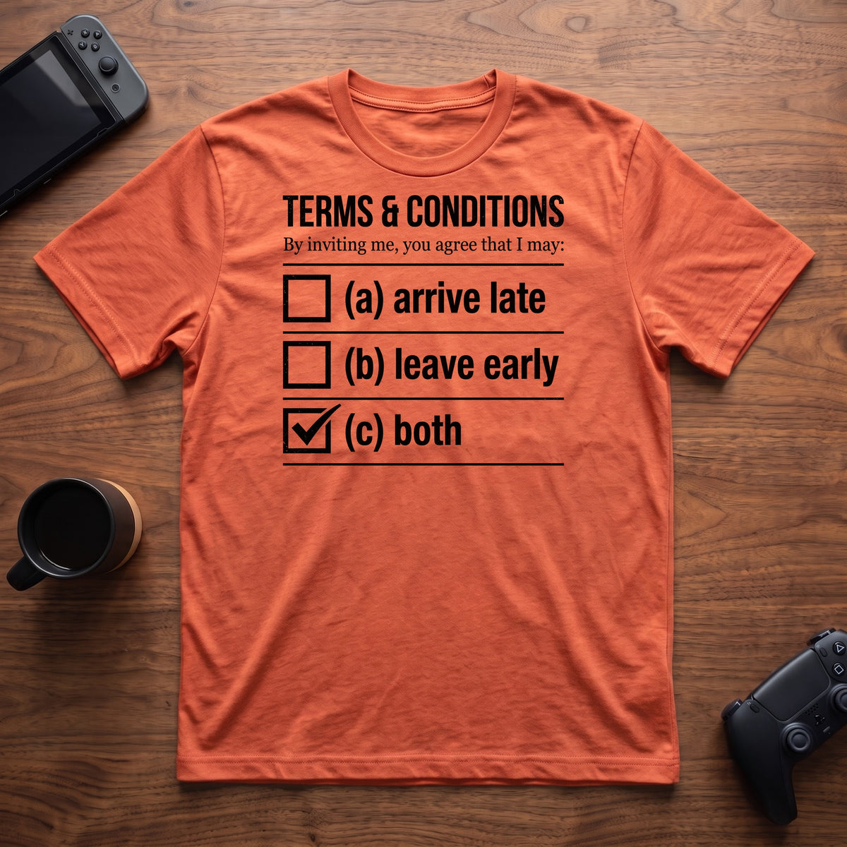 Terms And Conditions T-Shirt - Heather Orange