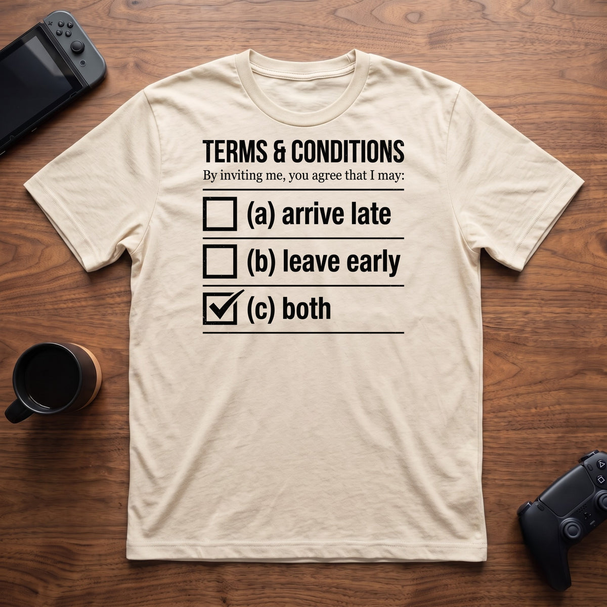 Terms And Conditions T-Shirt - Natural