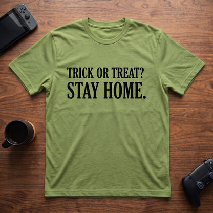 Trick Or Stay Home T-Shirt - Lime