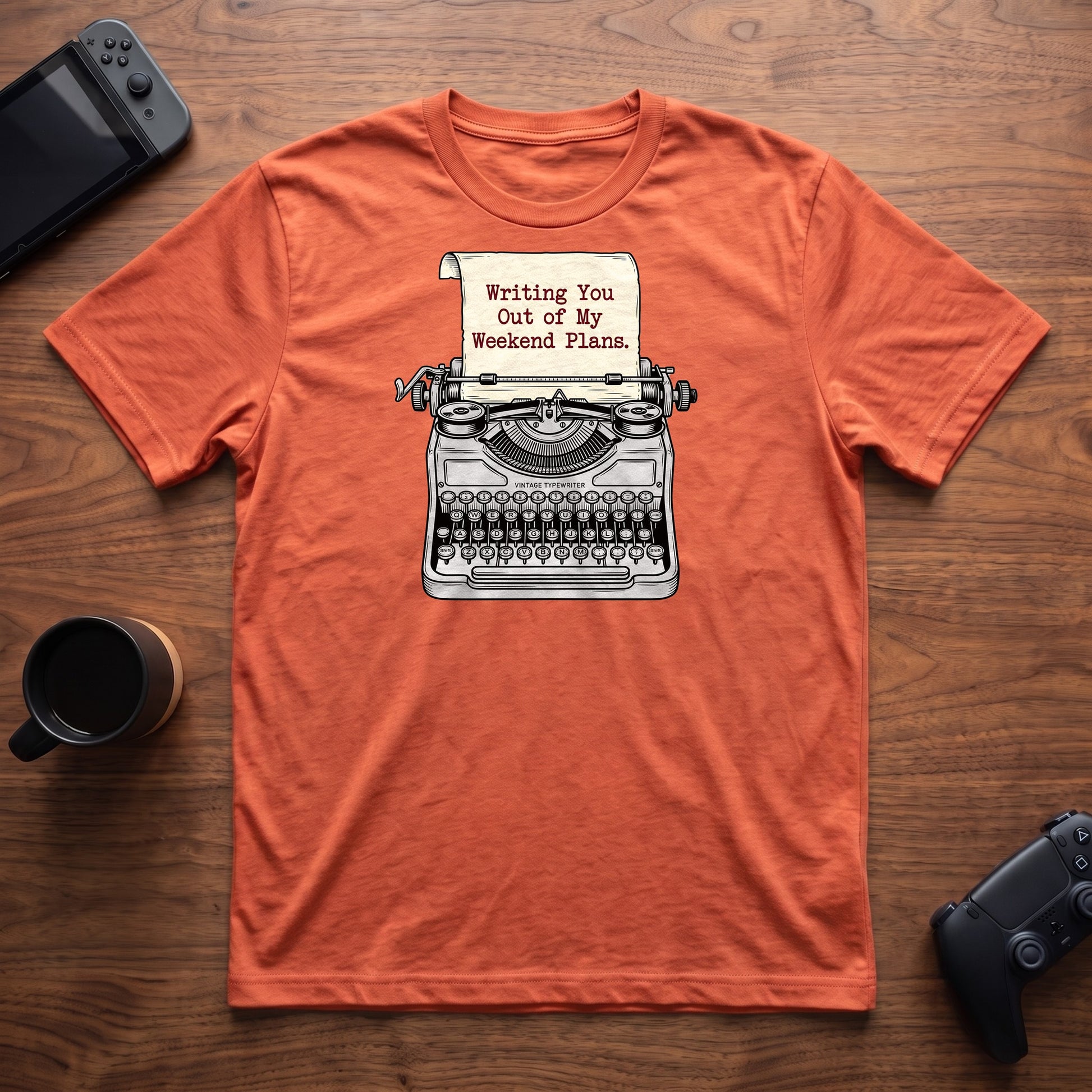 Typewriter T-Shirt - Heather Orange