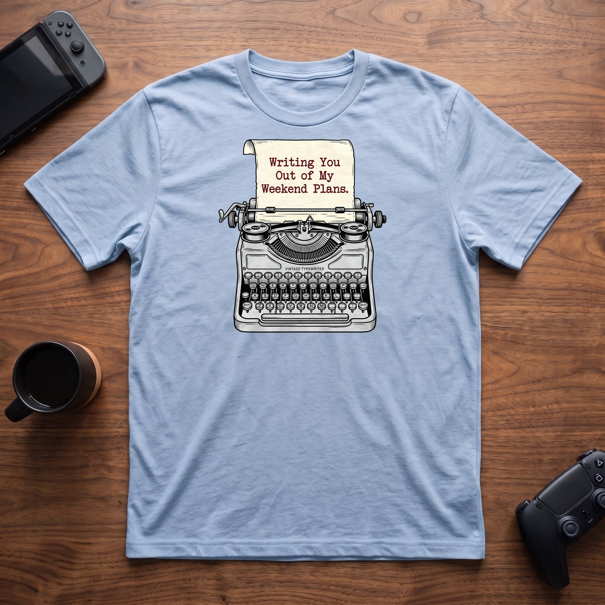 Typewriter T-Shirt - Light Blue