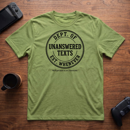 Unanswered Texts Dept T-Shirt - Lime