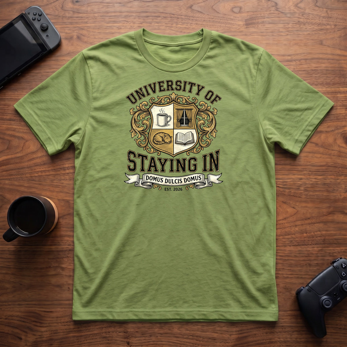 University of Staying In T-Shirt - Lime