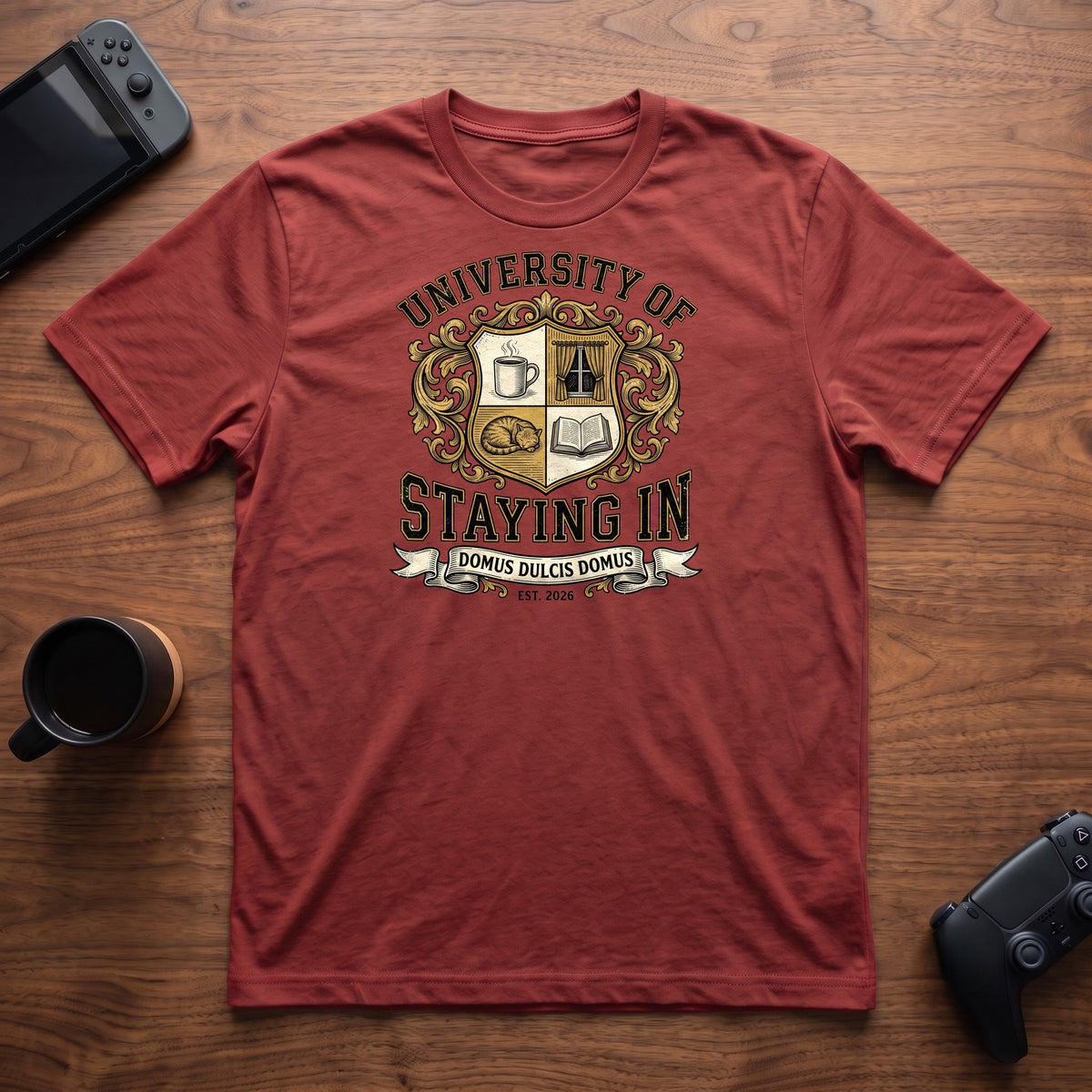 University of Staying In T-Shirt - Red
