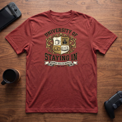University of Staying In T-Shirt - Red