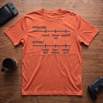 Vacation Plans T-Shirt - Heather Orange
