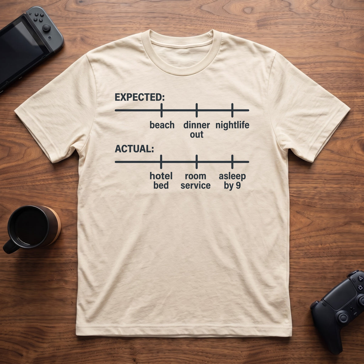 Vacation Plans T-Shirt - Natural