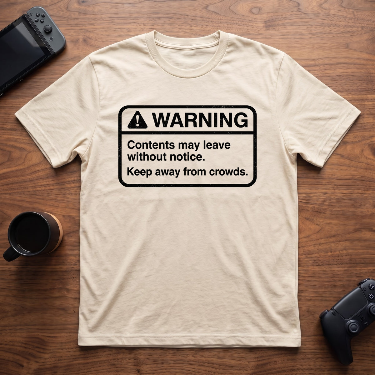 Warning Label T-Shirt - Natural