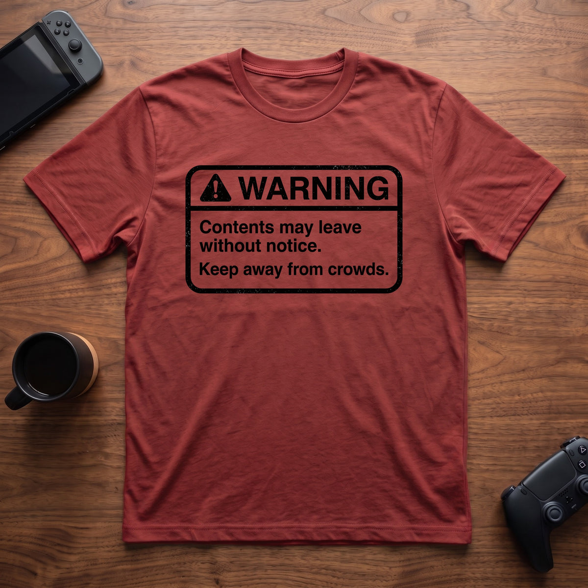 Warning Label T-Shirt - Red