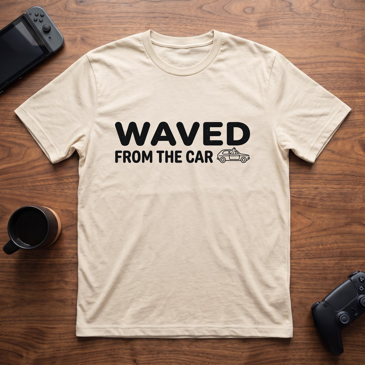 Waved From The Car T-Shirt - Natural