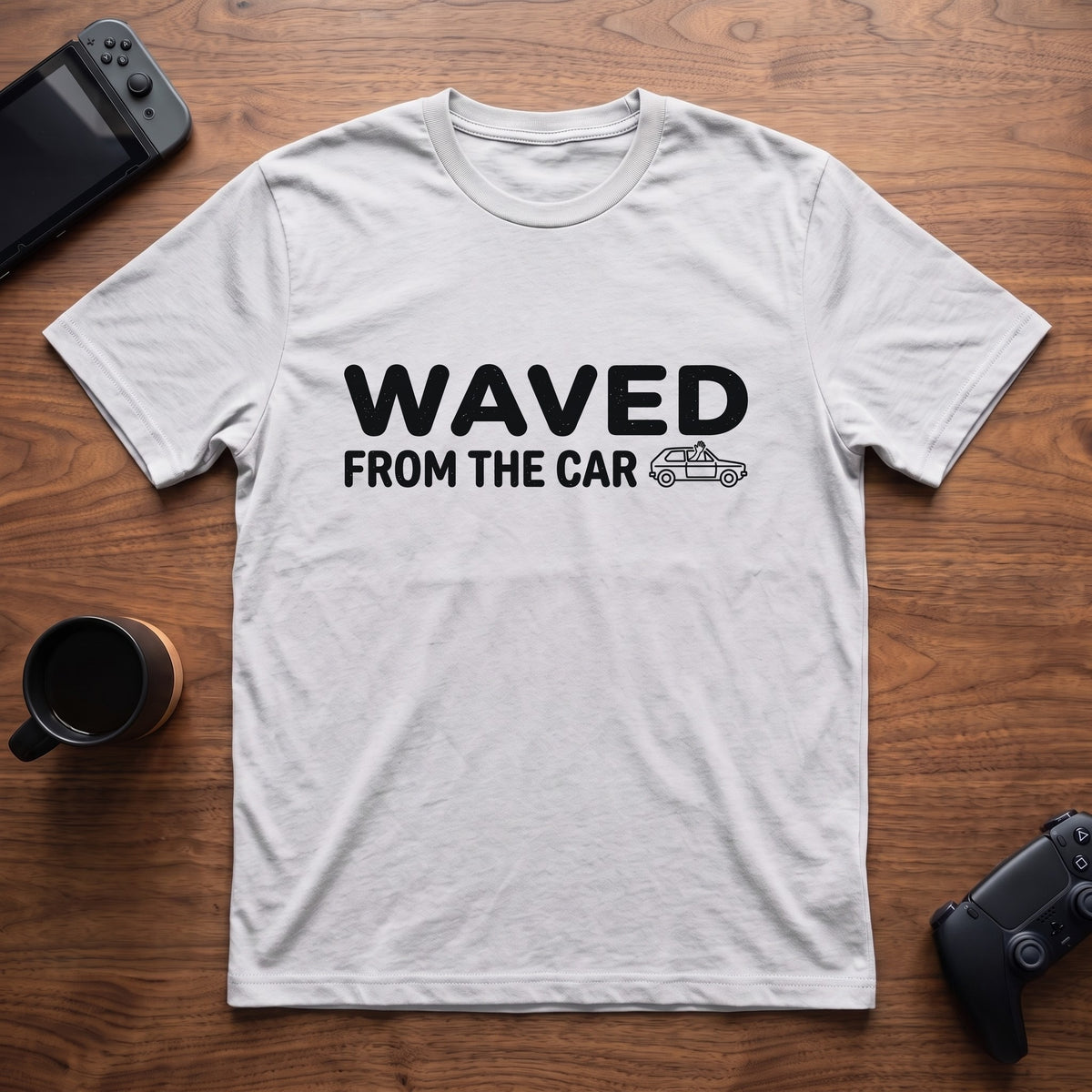 Waved From The Car T-Shirt - White