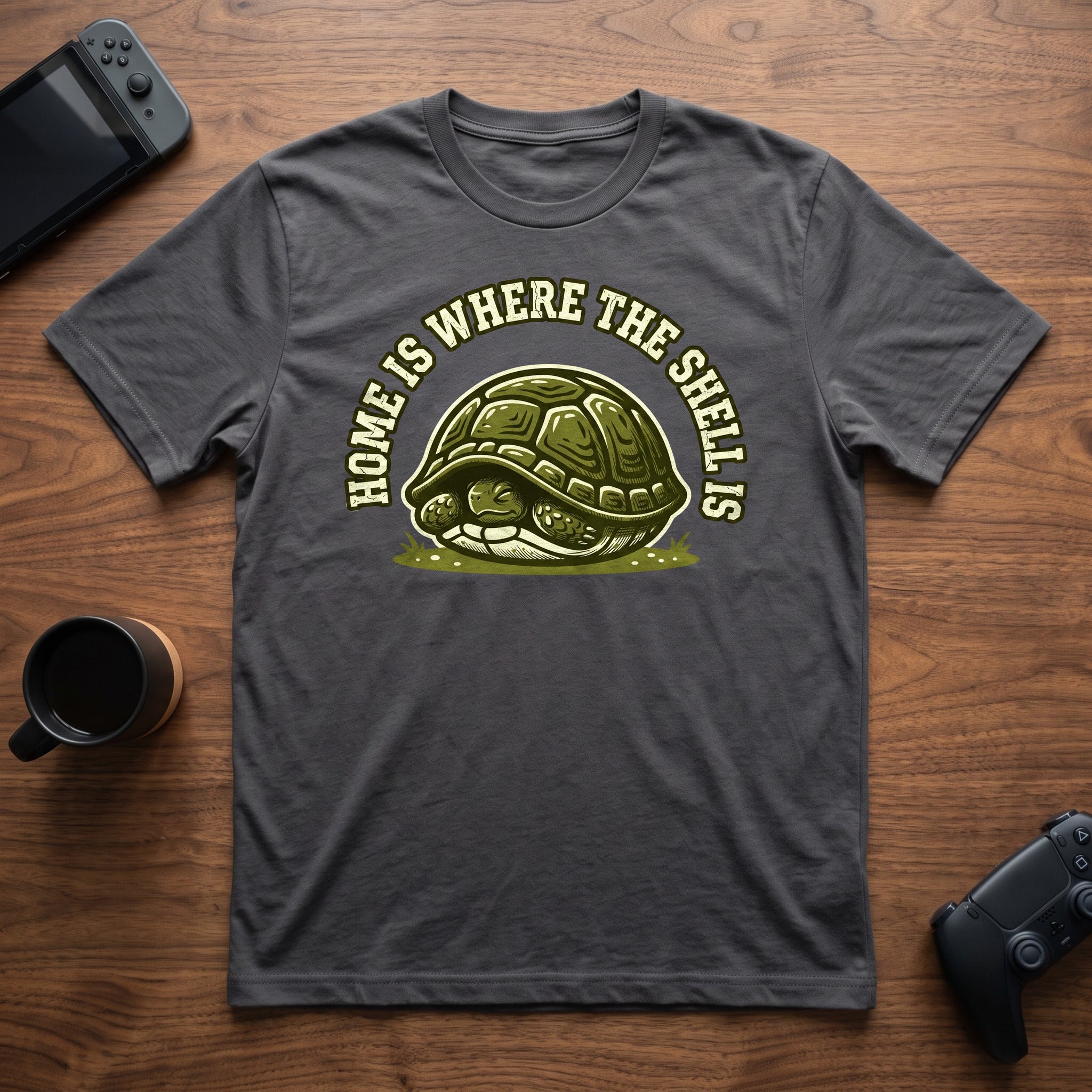 Where The Shell Is T-Shirt - Charcoal