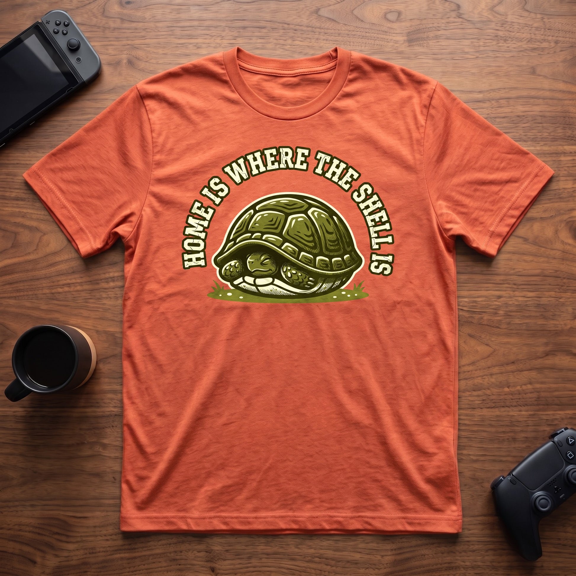 Where The Shell Is T-Shirt - Heather Orange