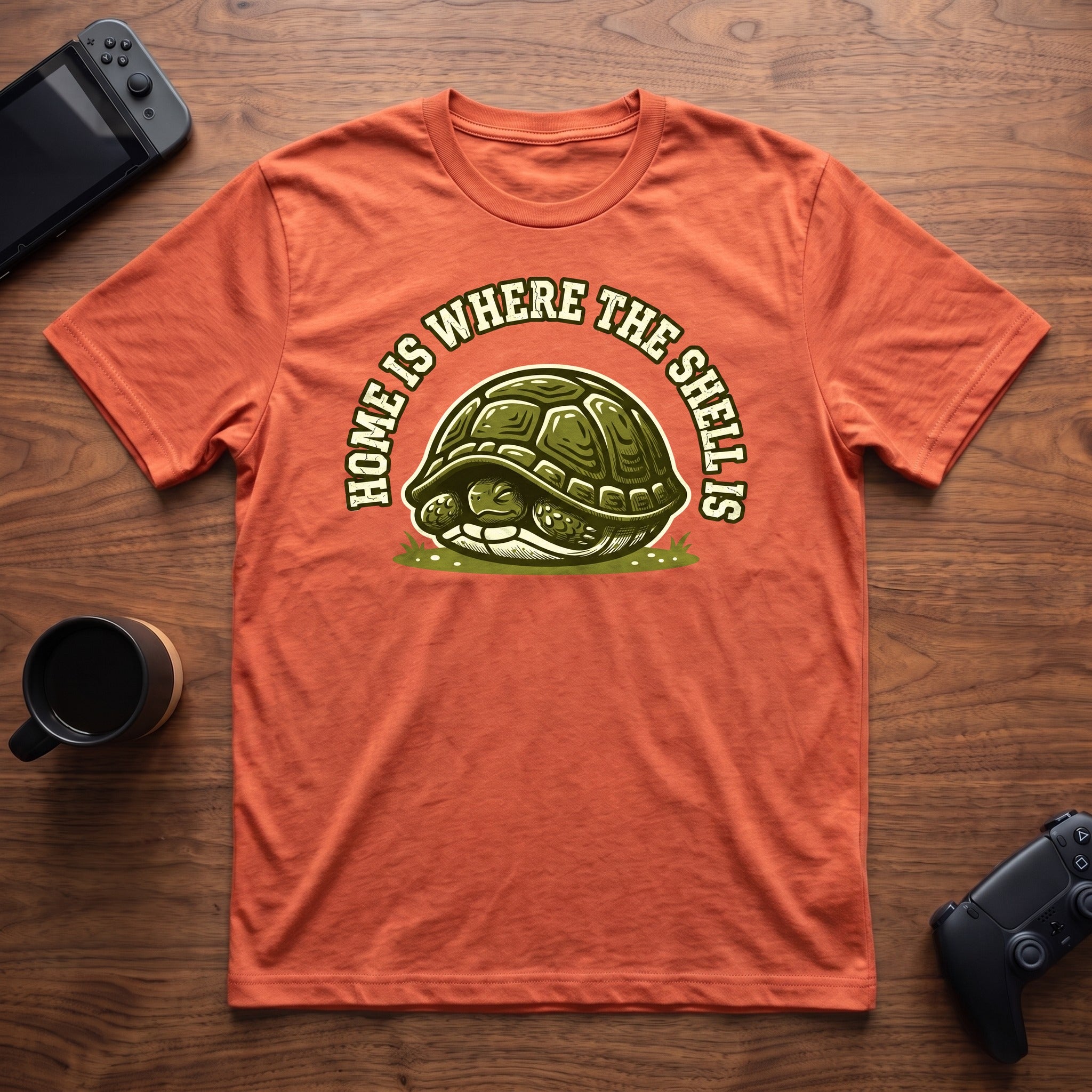 Where The Shell Is T-Shirt - Heather Orange