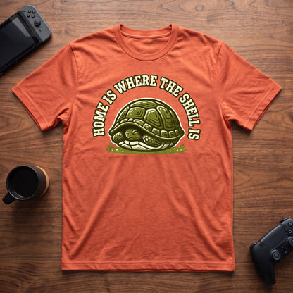 Where The Shell Is T-Shirt - Heather Orange