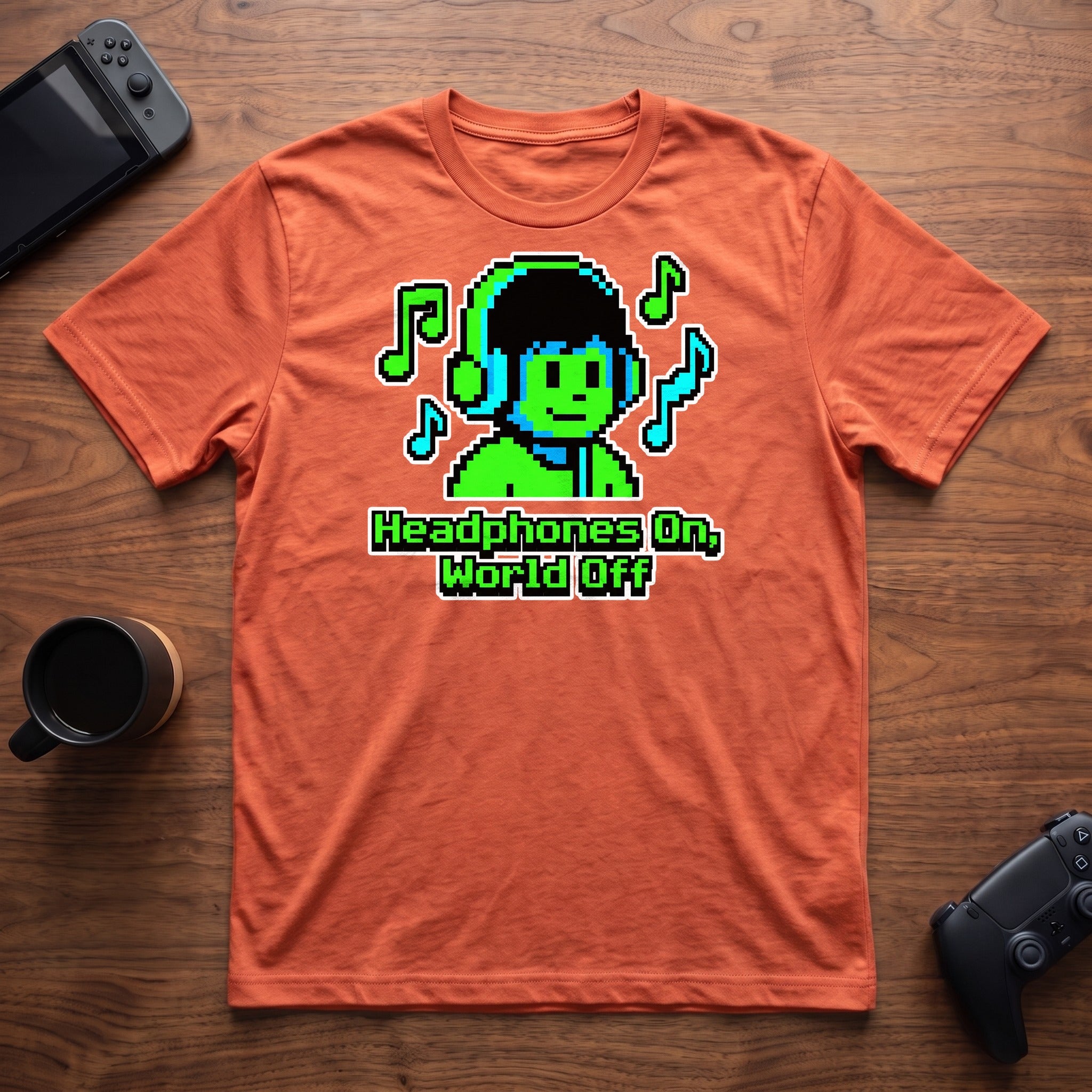 World Off T-Shirt - Heather Orange