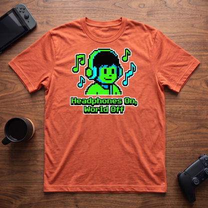 World Off T-Shirt - Heather Orange