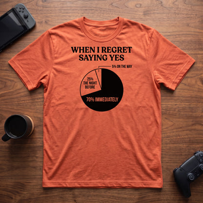 Yes Chart T-Shirt - Heather Orange