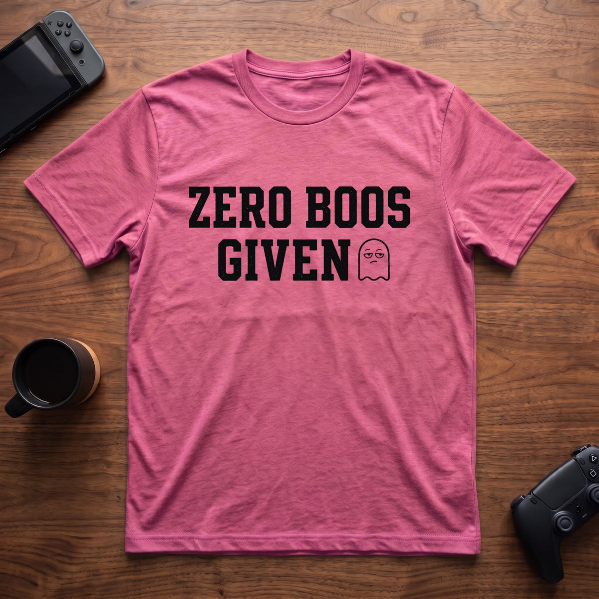 Zero Boos Given T-Shirt - Heather Berry
