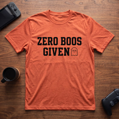 Zero Boos Given T-Shirt - Heather Orange