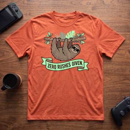 Zero Rushes Given T-Shirt - Heather Orange