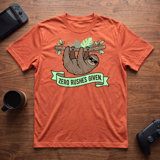 Zero Rushes Given T-Shirt - Heather Orange